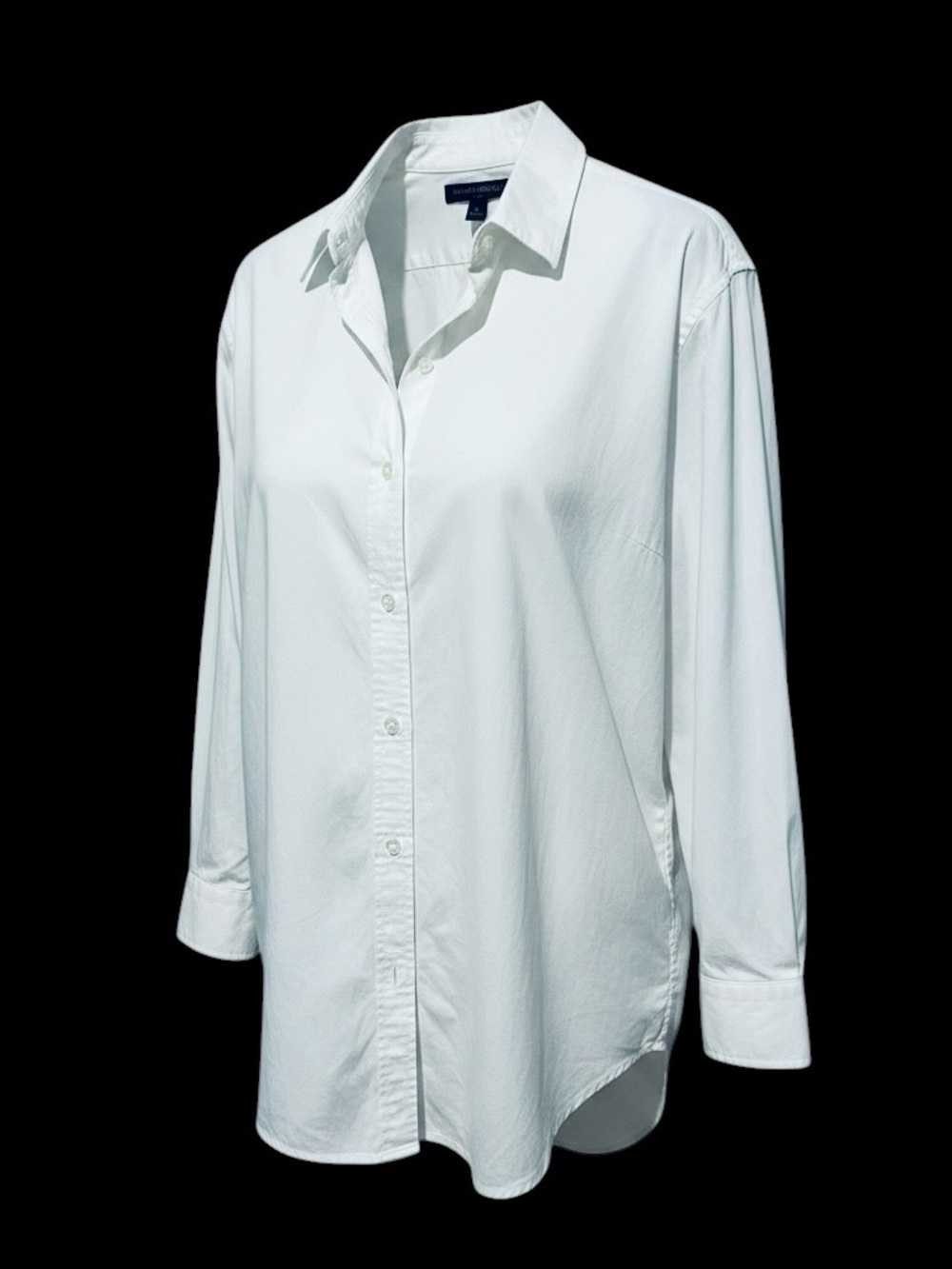 Banana Republic Women’s Pure-White Button-Down Long Career OversizedShirt Size S
